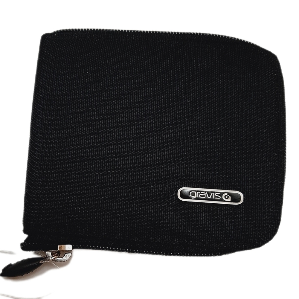 🍒 Gravis Zip Around Small Wallet Card Organizer Black *Stain*